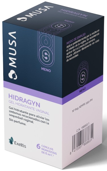 Musa Hidragyn Gel Hidratante Uso Interno 6 Cánulas