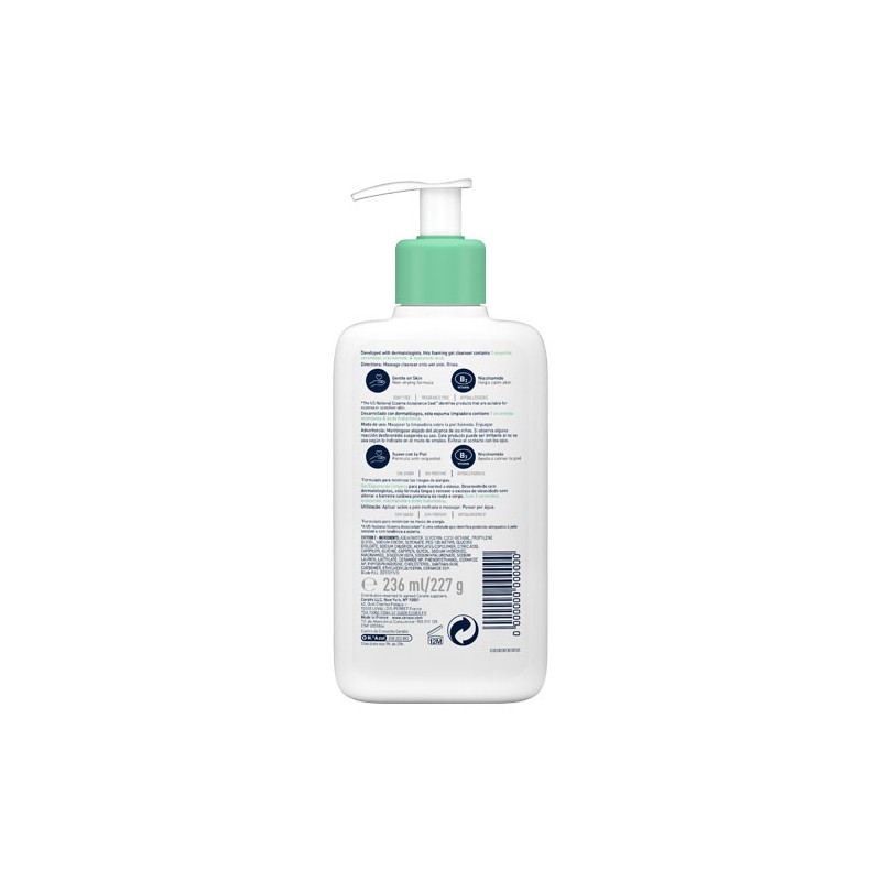 Cerave gel limpiador espumoso 236 ml