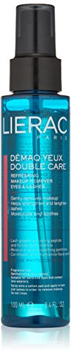 Lierac Double Care  Refreshing Makeup Remover for Eyes & Eyelashes  3.4 Oz