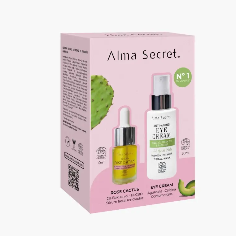 Alma Secret Pack: Contorno Ojos Aguacate + Rose Cactus Oil 10ml