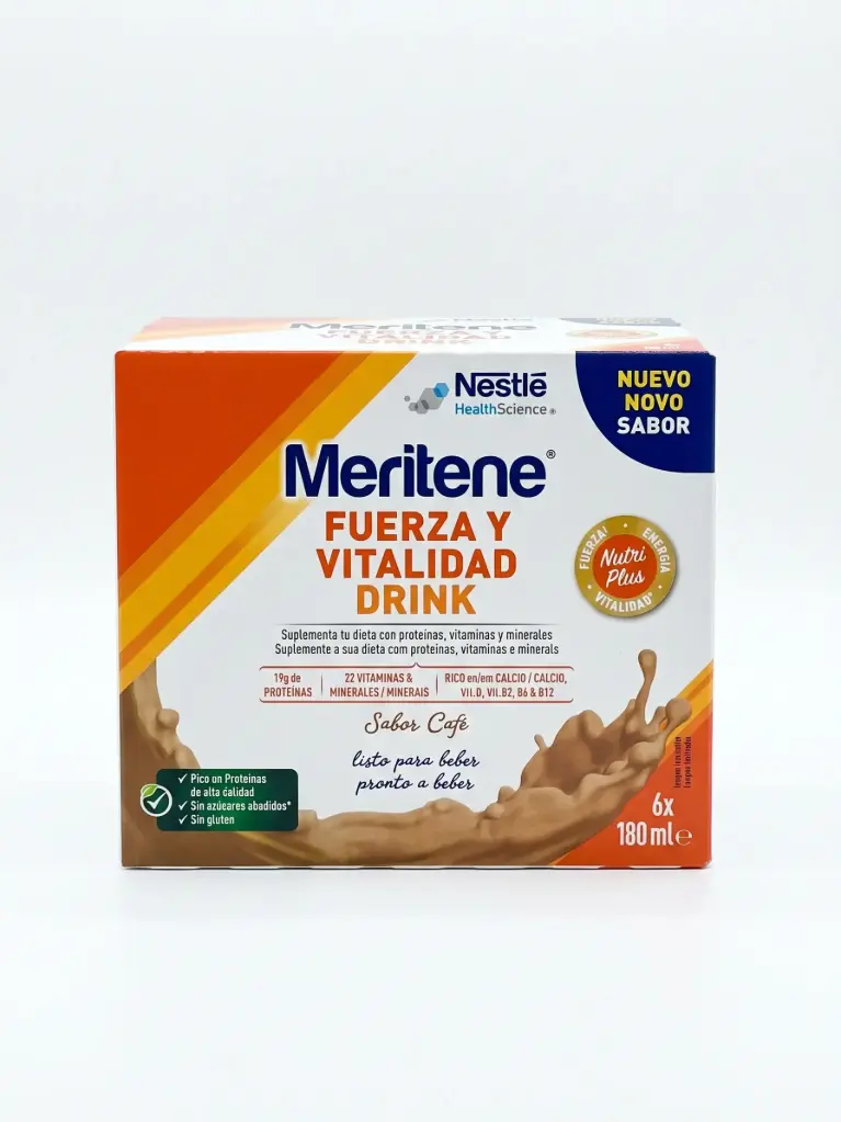 Nestlé Meritene Fuerza y Vitalidad Drink Sabor Café 6x180 ml 