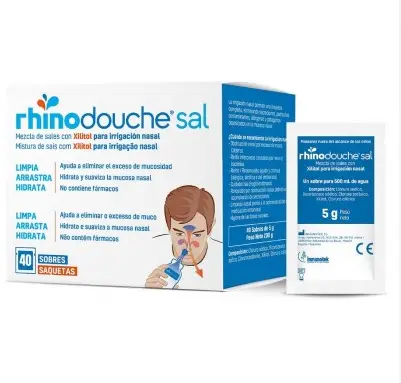 Rhinodouche Sal Para Lavado Nasal Estuche 40 Sobres (5 g) 
