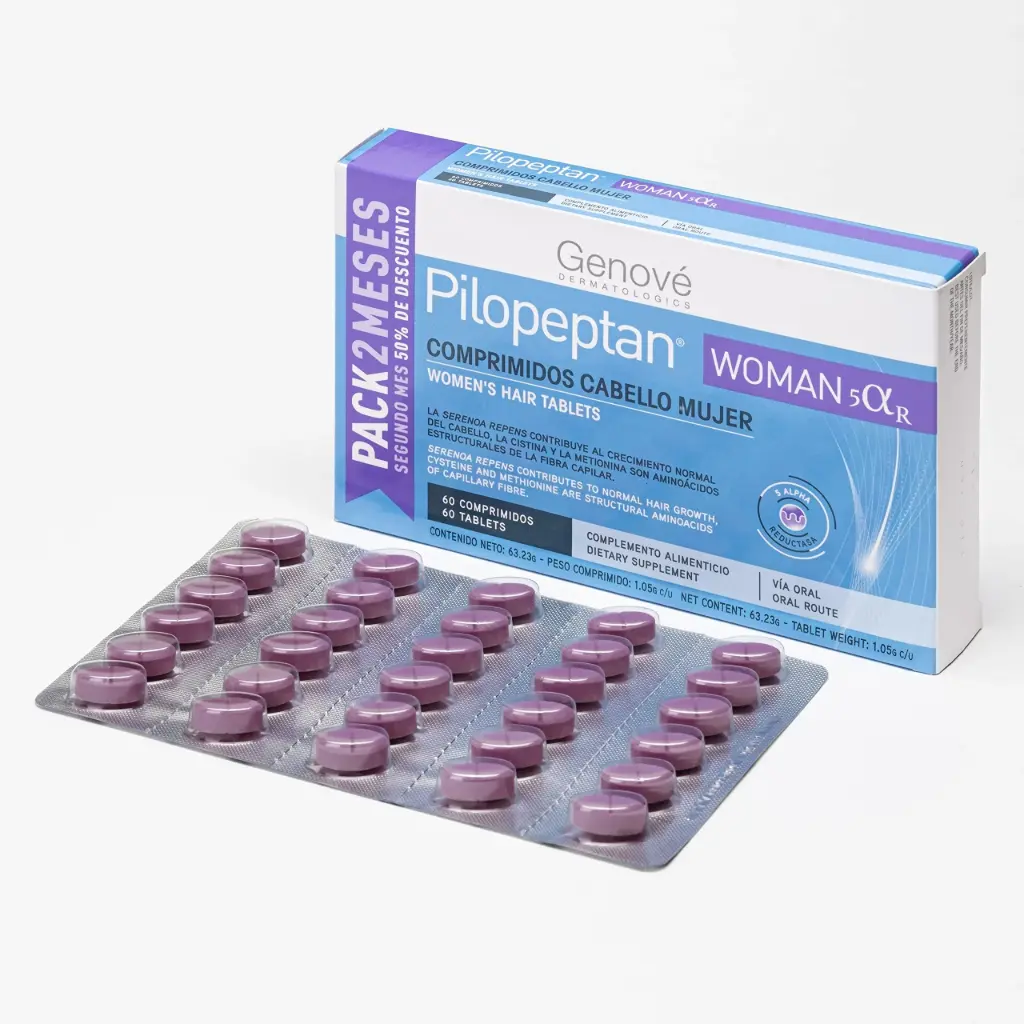 Genové Pilopeptan Anticaída Woman 5-Alfa-R 60 Comprimidos 