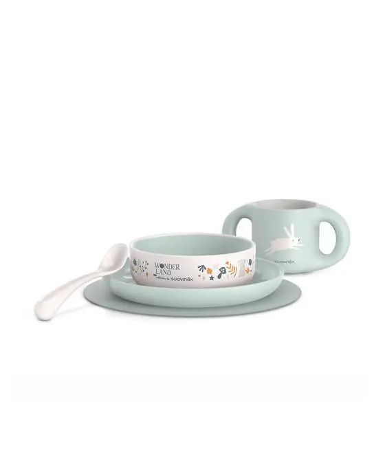 Suavinex Vajilla Aprendizaje Wonderland Verde 5pc