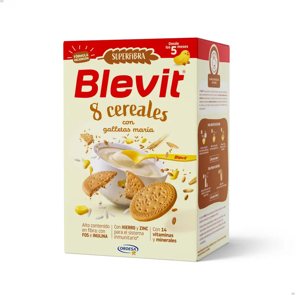 Blevit Superfibra Papilla 8 Cereales Y Galleta María 500g