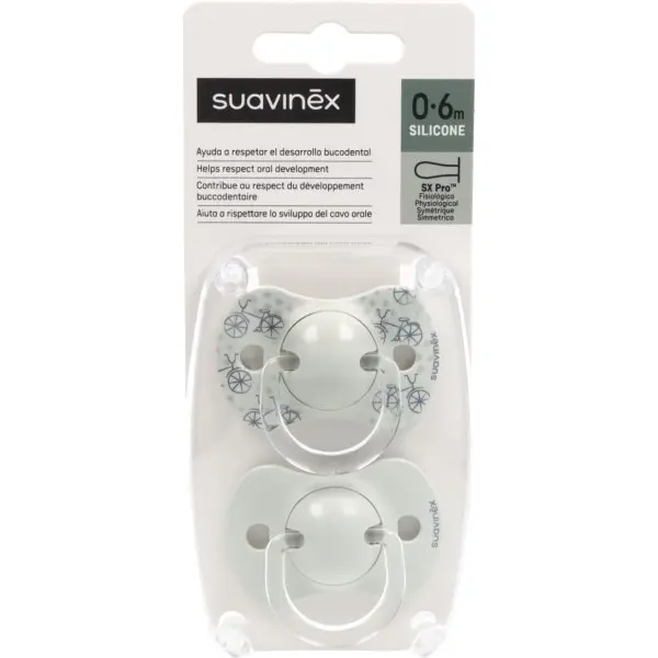 Suavinex Pack Chupetes Silicona Fisiológico Sx Pro 0-6 M