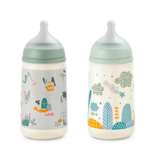 Suavinex Biberon Prints Tetina Fisiológica +3M silicona