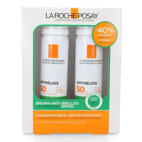 La Roche Posay Anthelios Duplo Bruma Facial Invisible Anti-Brillos SPF 50+ 75 ml 
