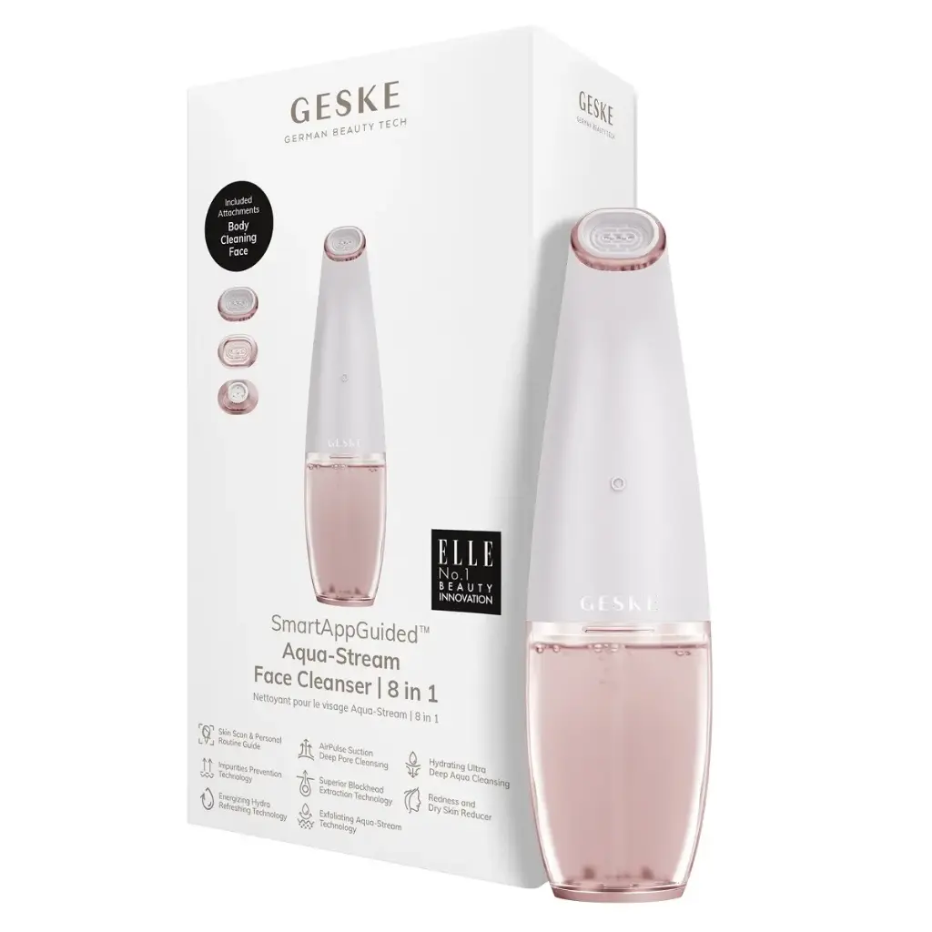 GESKE Aqua-Stream Face Cleanse | 8 in 1 White Rose