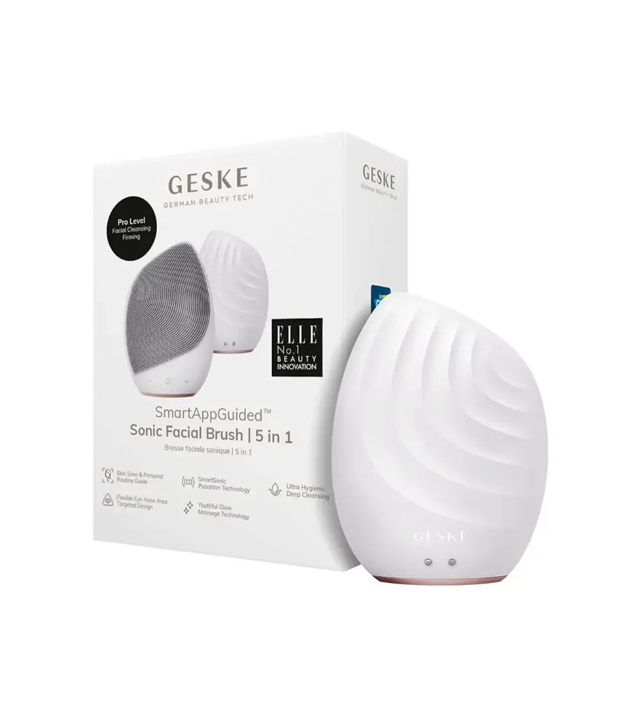 GESKE Sonic Facial Brush | 5 in 1 | White Rose Gold 