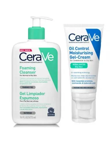 Cerave Pack Oil Control y Cerave Limpiador Espumoso 473 ml