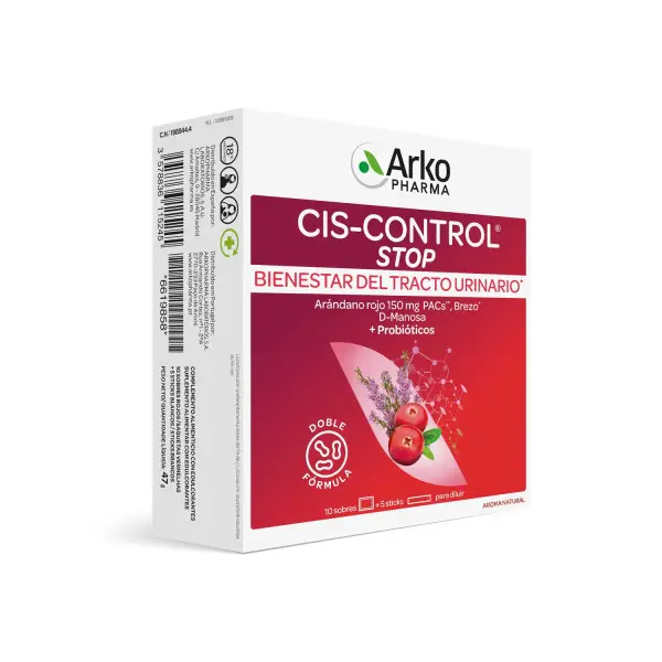 Arkopharma Cis-Control Stop 10 Sobres + 5 Sticks 