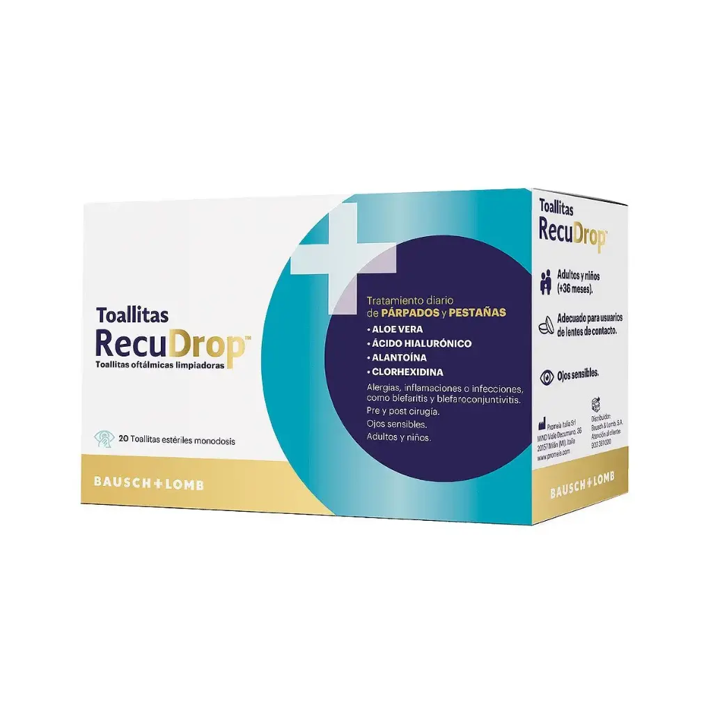 Recudrop Toallitas Oftálmicas Limpiadoras 