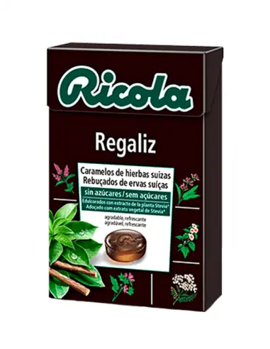 Ricola Regaliz con Hierbas de los Alpes Suizos Sin Azúcares 50g