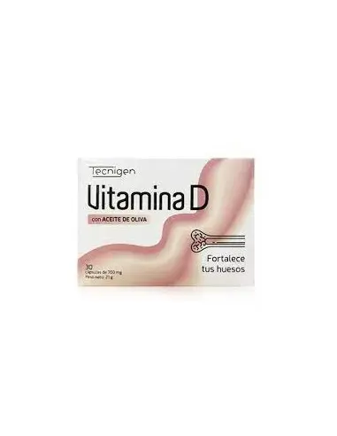 Tecnigen Vitamina D con Aceite de Oliva 30 Cápsulas
