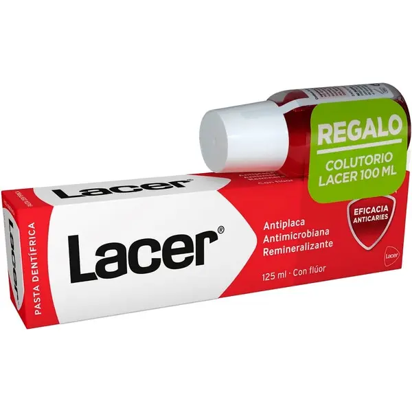 Lacer Pasta Dental Antiplaca Bacteriana 125ml + Colutorio Lacer 100ml