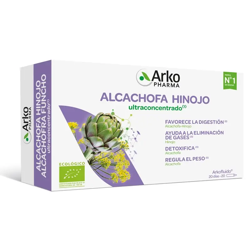 Arkopharma Alcachofa + Hinojo Ultraconcentrado 20 Ampollas