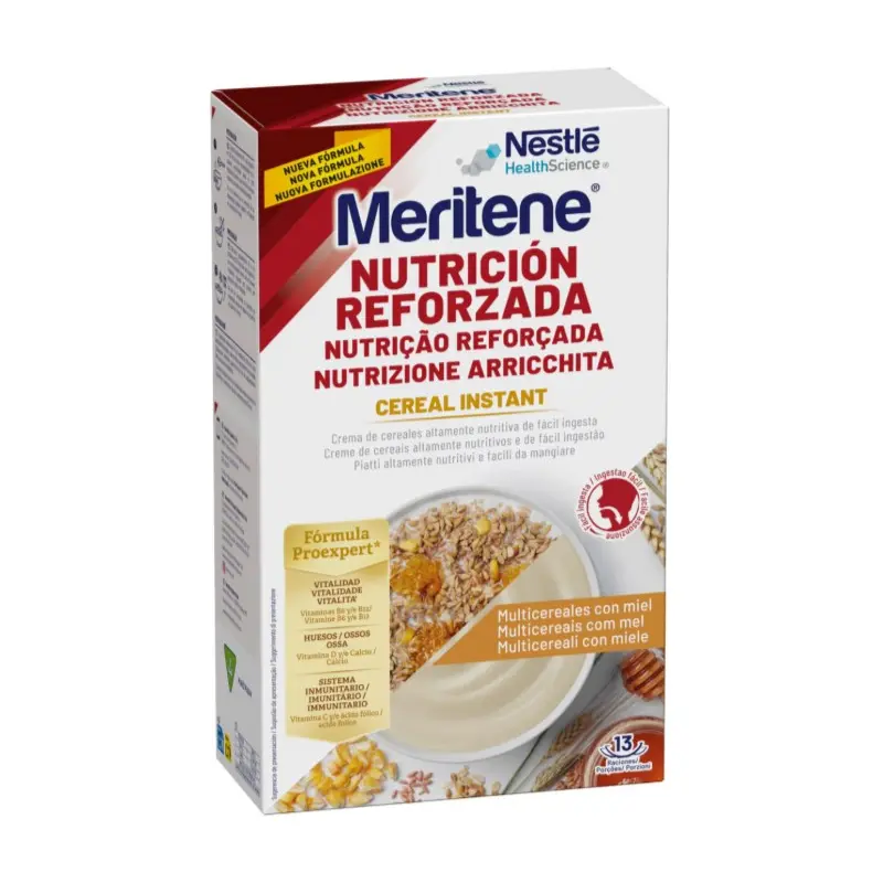 Nestlé Meritene Nutrición Reforzada Cereales Instantáneos con Miel 13 Raciones 