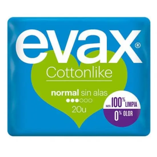 Evax Cottonlike Normal Sin Alas 20 Uds