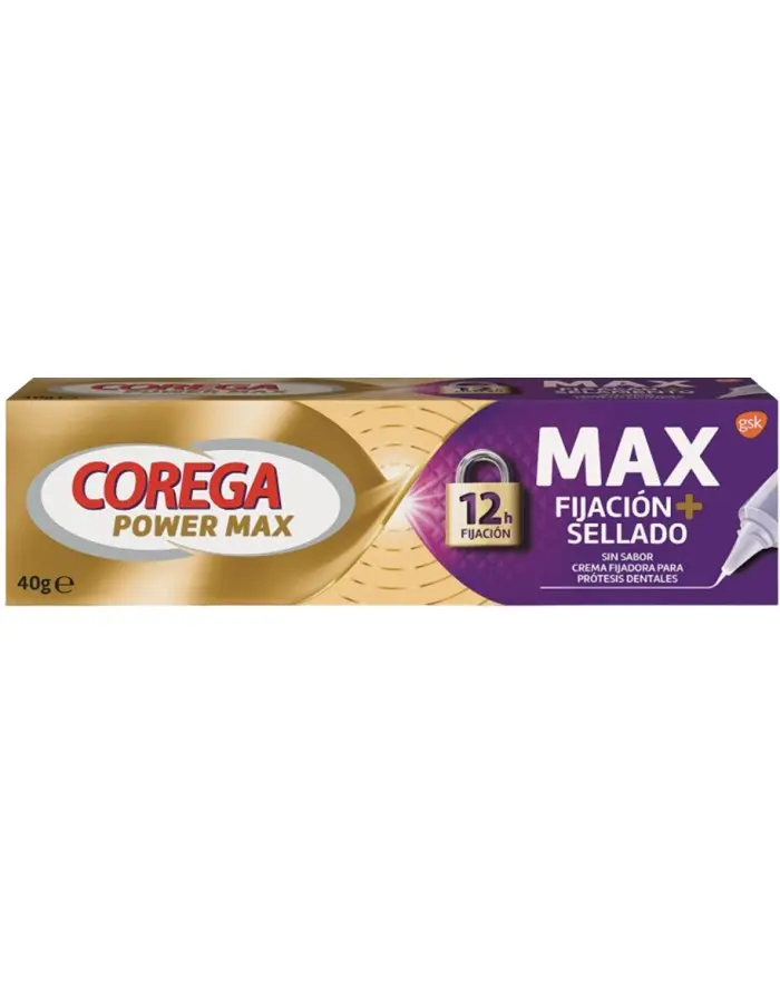 Corega Power Max Máximo Sellado Sin Sabor 40g