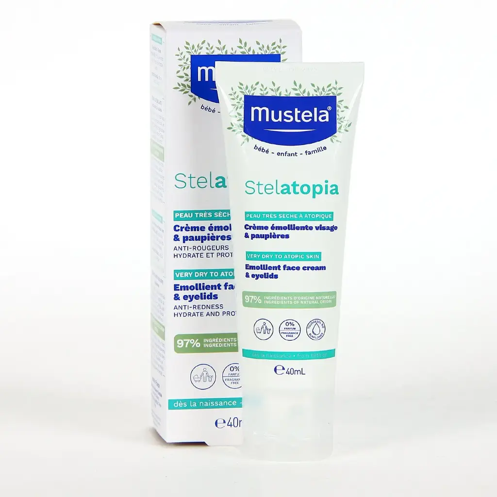 Mustela Stelatopia Crema Rostro y Párpados Anti-Rojeces Emoliente 40ml