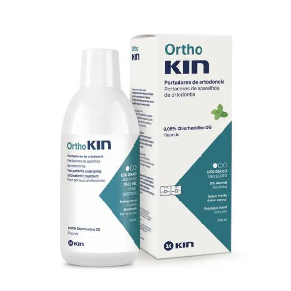 OrthoKin Enjuague Bucal Menta con Clorhexidina 500ml