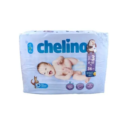 Chelino Pañal Infantil T3 4-10kg 36 Unidades