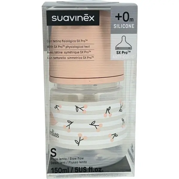Suavinex Biberón Anti-Cólicos S+0m Flujo Lento 150ml
