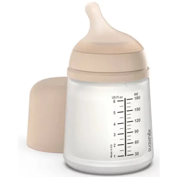 Suavinex Zero Zero Biberón Anticólico 120ml +0M  Tono Light 