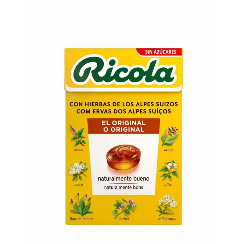 Ricola Hierbas Suizas Original Sin Azúcar 50g