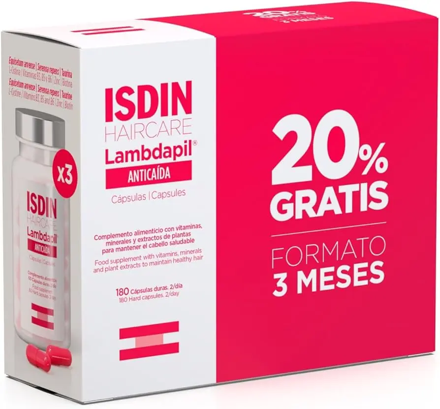 Isdin Lambdapil Anticaída Pack 180 Cápsulas 