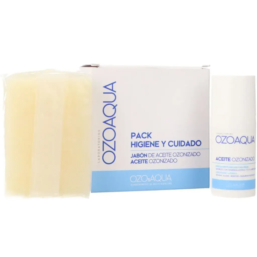 Ozoaqua Pack Higiene y Cuidado Jabón+Aceite Ozonizado 100g + 15ml