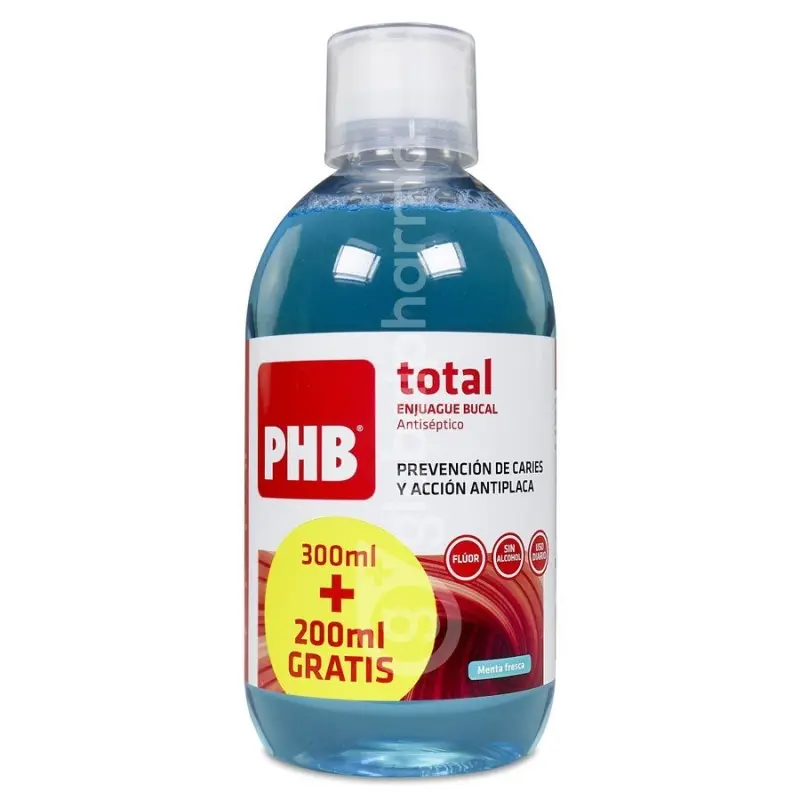 PHB Enjuague Bucal Total Azul 500 ml 