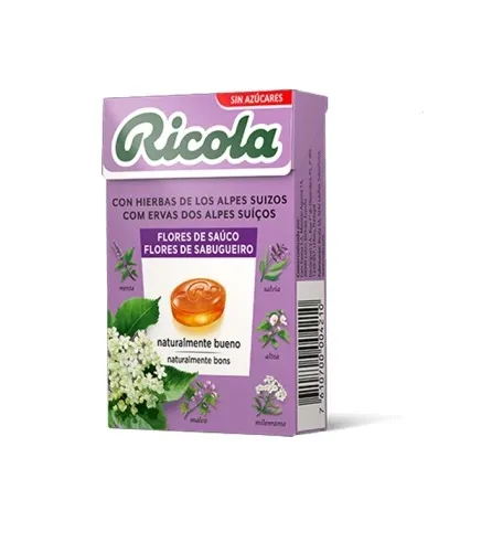 Ricola Caramelos Flores de Saúco Sin Azúcares 50g