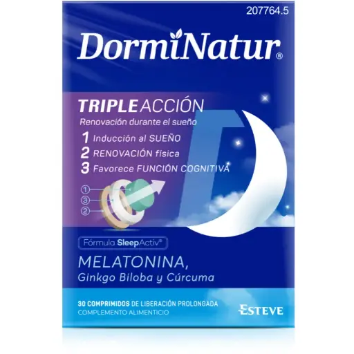 [207764] Esteve DormiNatur Melatonina Triple Acción 30 Comprimidos 