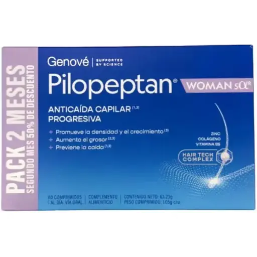 [200400] Genové Pilopeptan Anticaída Woman 5-Alfa-R 60 Comprimidos 