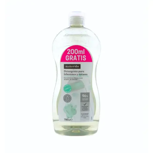 [218569] Suavinex Detergente Tetinas y Biberones 1 botella 550ml + 200ml