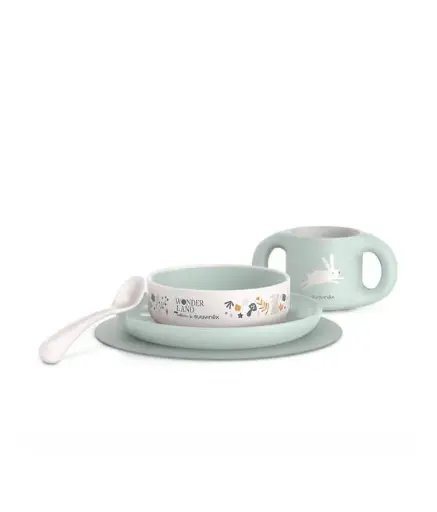 [158372] Suavinex Vajilla Aprendizaje Wonderland Verde 5pc