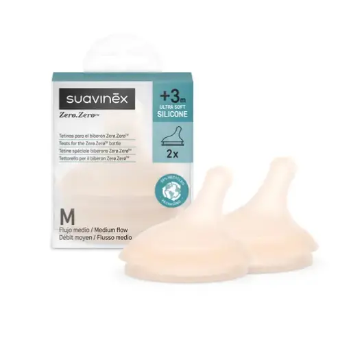 [308681] Suavinex Tetina Anticólico Silicona Flujo Medio +3M 