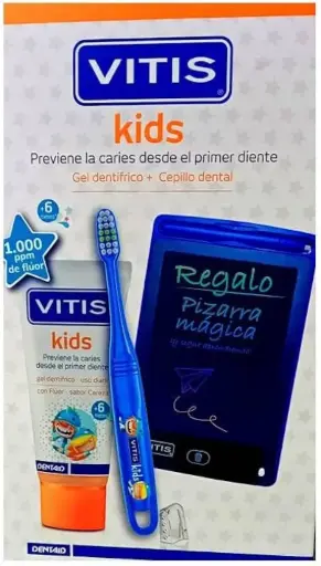 [191918] Vitis Kids Cepillo + Gel Dentífrico 50ml + Pizarra