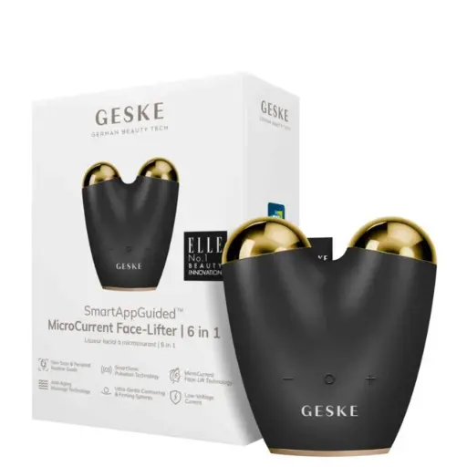 [001022] GESKE MicroCurrent Face-Lifter | 6 in 1 | Black Gold