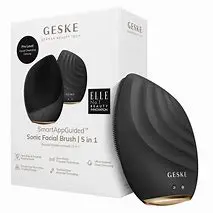 [000650] GESKE Sonic Facial Brush | 5 in 1 | Black Gold