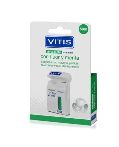 [178681] Vitis Cinta Dental Con Cera, Flúor y Menta 50m
