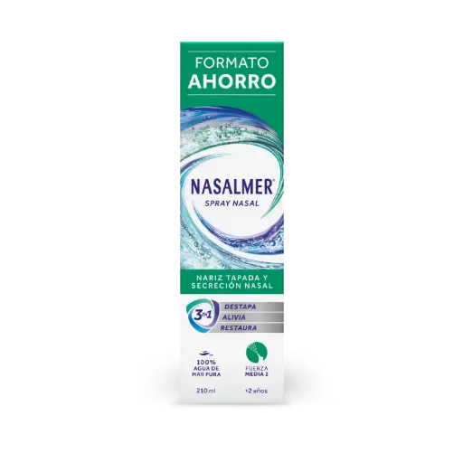 [221698] Nasalmer Fuerza Media Spray Nasal Isotónico Formato Ahorro 210ml