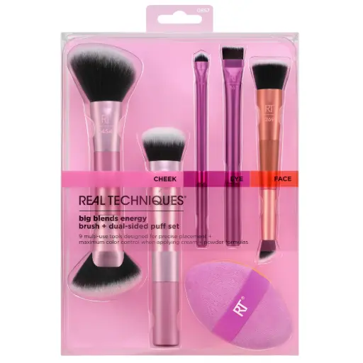 [445664] Real Techniques Big Blends Energy Brush+Set de Brochas+ Esponja      
