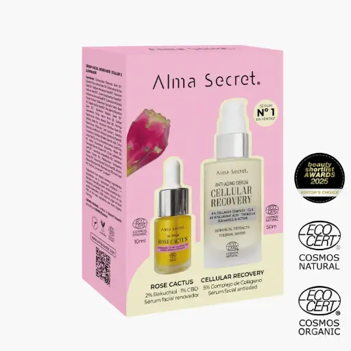 [714349] Alma Secret Cofre Rosa Rose Cactus 10ml+ Celular Recovery 50ml 