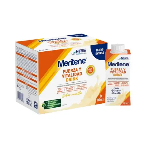 [215709] Nestlé Meritene Fuerza y Vitalidad Drink Sabor Vainilla 6x180ml 