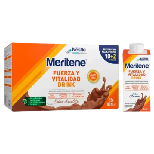 [215708] Nestlé Meritene Fuerza y Vitalidad Drink Sabor Chocolate 12x180ml 