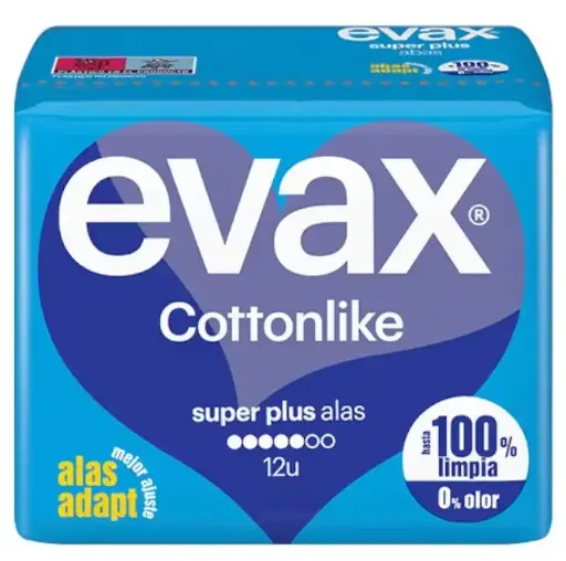 [429600] Evax Cottonlike Super Plus Alas 12 Uds