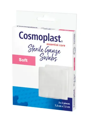 [087911] Cosmoplast Gasas Estériles Suaves 3x2 Piezas 7.5x7.5
